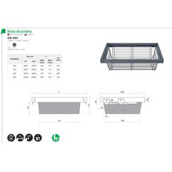 Kosz druciany SYMPHONY 60 - P35 - Antracyt (WB-660-600)