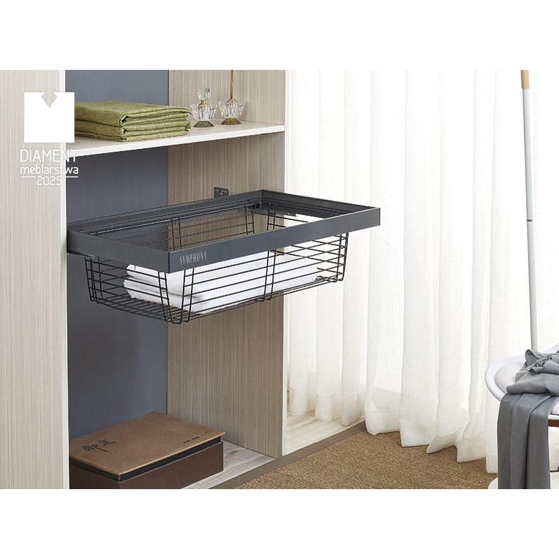 Kosz druciany SYMPHONY 60 - P35 - Antracyt (WB-660-600)