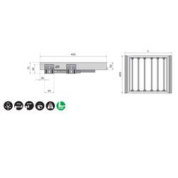 Wieszak na spodnie SYMPHONY 80 - P35 - Antracyt (WB-662-800)