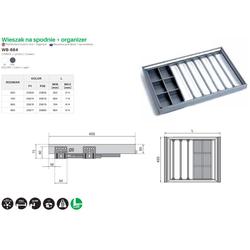 Wieszak na spodnie + organizer na biżuterię SYMPHONY 80 - P35 - Antracyt (WB-664-800)