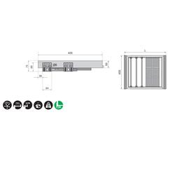 Wieszak na spodnie + organizer na biżuterię SYMPHONY 80 - P35 - Antracyt (WB-664-800)