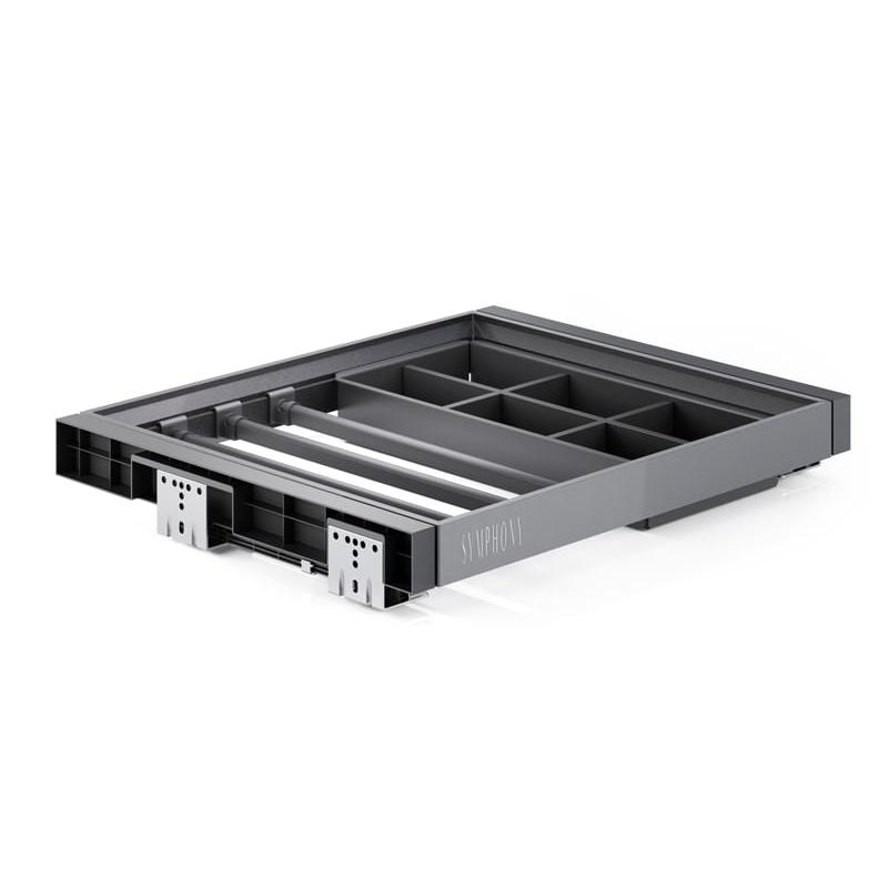 Wieszak na spodnie + organizer na biżuterię SYMPHONY 80 - P35 - Antracyt (WB-664-800)