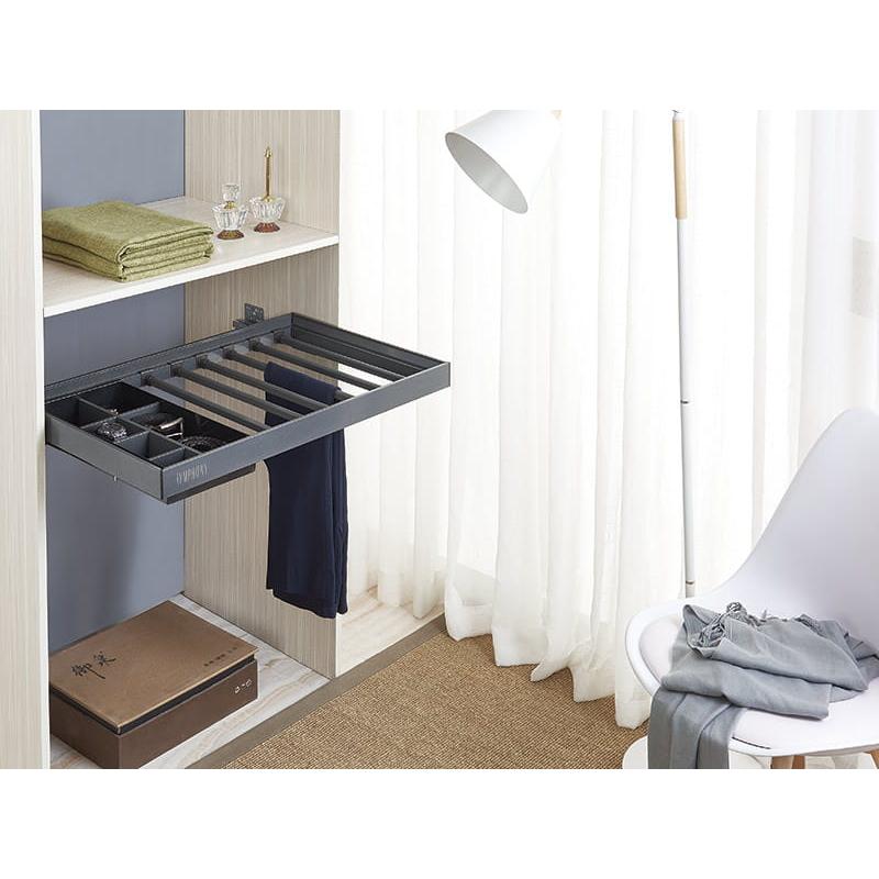Wieszak na spodnie + organizer na biżuterię SYMPHONY 80 - P35 - Antracyt (WB-664-800)