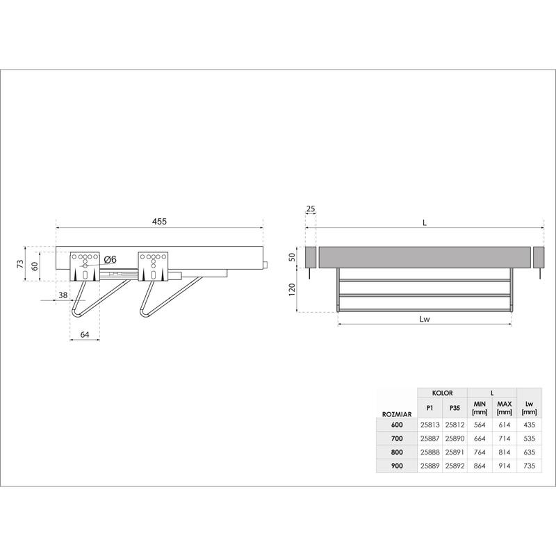 Kosz na buty SYMPHONY 60 - P35 - Antracyt (WB-666-600)