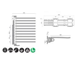 Wieszak boczny na spodnie SYMPHONY P35 - Antracyt (WB-667)
