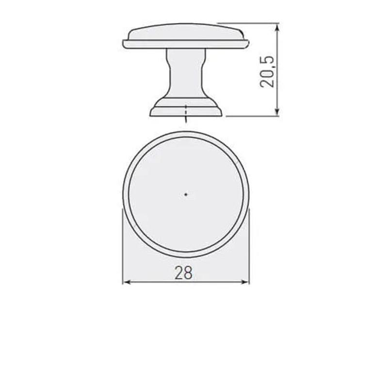 GTV gałka meblowa CENTO czarny mat