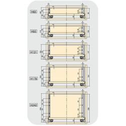 Szuflada cienkościenna VERTEX 500mm, wysokość 93mm, PUSH SYNCHRO 2 – biała