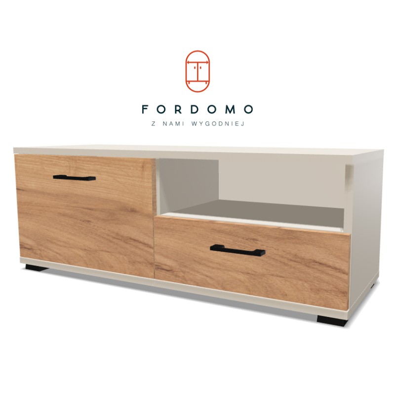 Szafka RTV stojąca na nóżkach z szufladą (L)