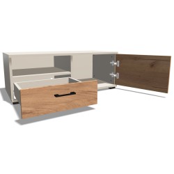 Szafka RTV stojąca na nóżkach z szufladą (P)