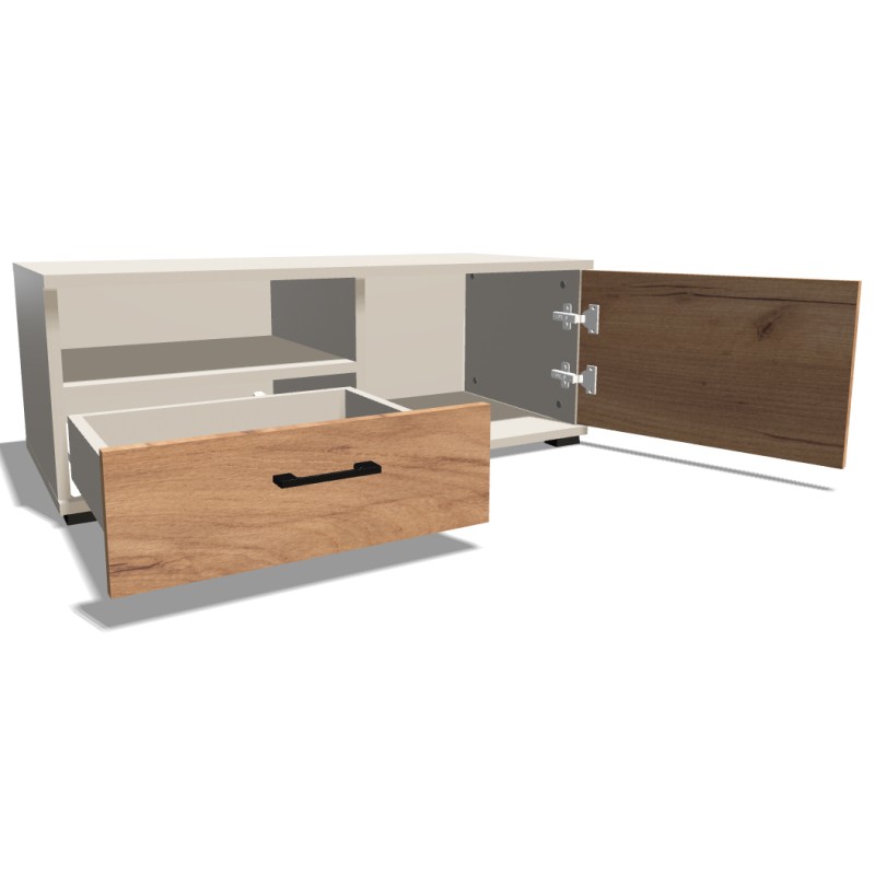 Szafka RTV stojąca na nóżkach z szufladą (P)