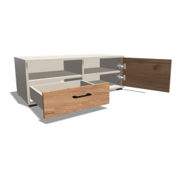 Szafka RTV stojąca na nóżkach z szufladą (P)