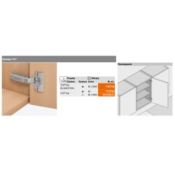 BLUM zawias clip top, 110 stopni, TIP-ON, bez sprężyny 70T3750