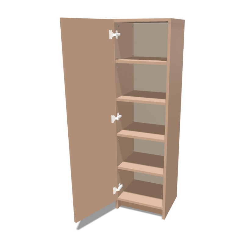 Szafa na cokole jednodrzwiowa z półkami