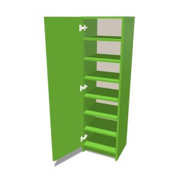 Szafa na cokole jednodrzwiowa z półkami