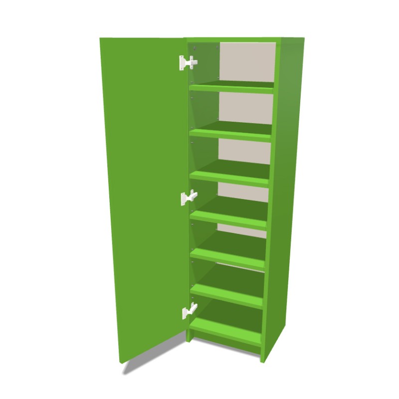 Szafa na cokole jednodrzwiowa z półkami