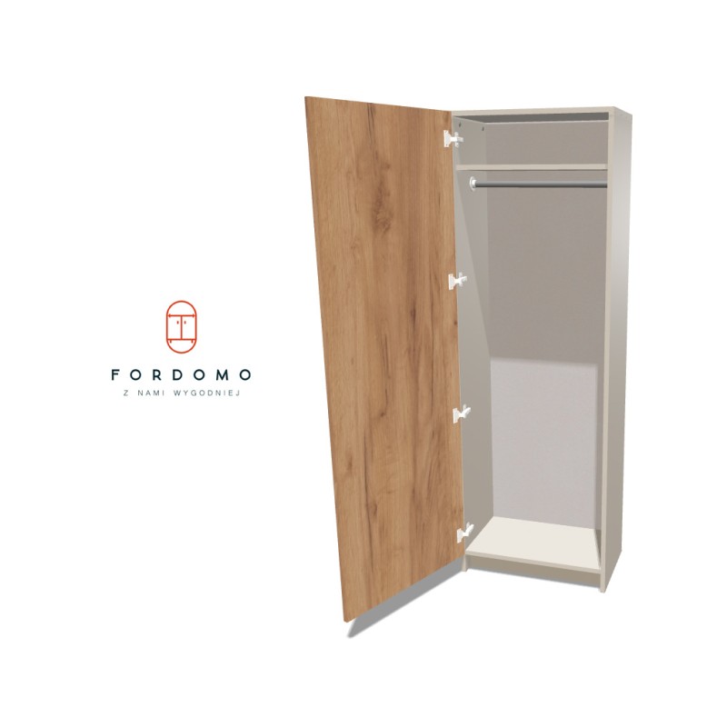 Szafa na cokole jednodrzwiowa z drążkiem na ubrania