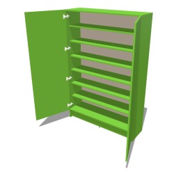 Szafa na cokole dwudrzwiowa z półkami