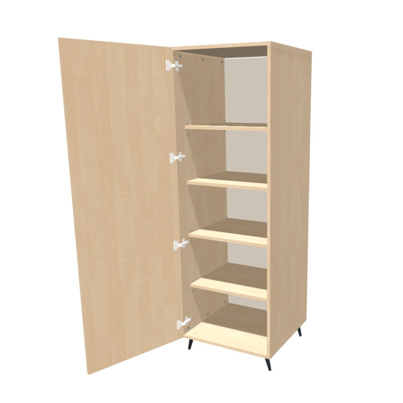 Szafa na nóżkach jednodrzwiowa z półkami