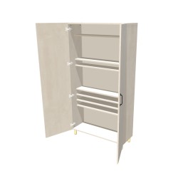 Szafa na nóżkach dwudrzwiowa z półkami