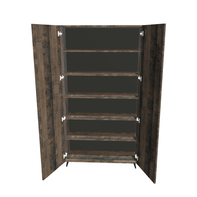 Szafa na nóżkach dwudrzwiowa z półkami