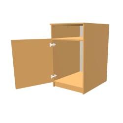 Kontenerek na cokole jednodrzwiowy + część otwarta