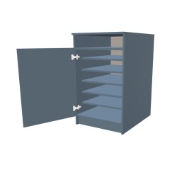 Kontenerek na cokole jednodrzwiowy + część otwarta