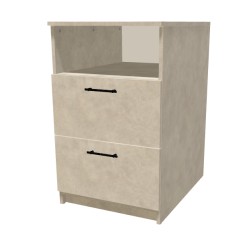 Kontenerek na cokole z szufladami + część otwarta