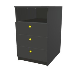 Kontenerek na cokole z szufladami + część otwarta