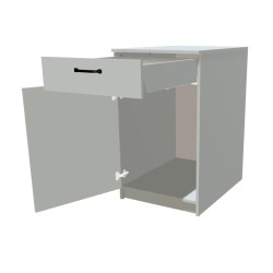 Kontenerek na cokole jednodrzwiowy z szufladą