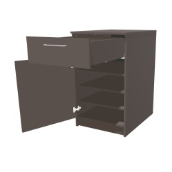 Kontenerek na cokole jednodrzwiowy z szufladą