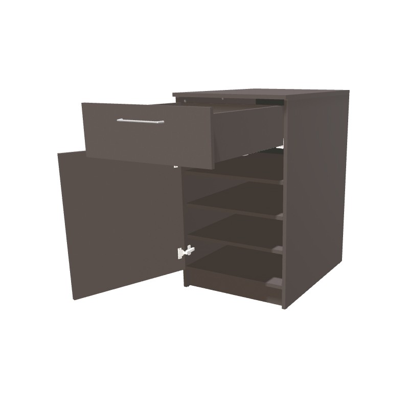 Kontenerek na cokole jednodrzwiowy z szufladą