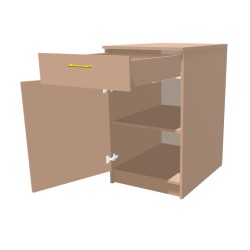 Kontenerek na cokole jednodrzwiowy z szufladą