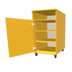 Kontenerek na kółkach jednodrzwiowy + część otwarta