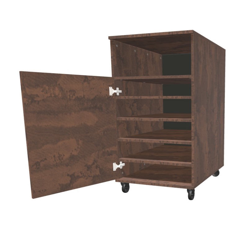 Kontenerek na kółkach jednodrzwiowy + część otwarta