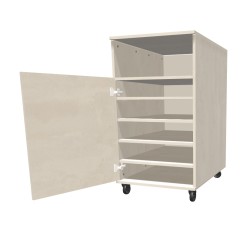 Kontenerek na kółkach jednodrzwiowy + część otwarta