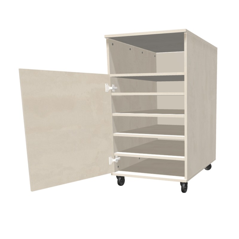 Kontenerek na kółkach jednodrzwiowy + część otwarta