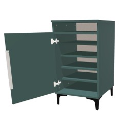 Kontenerek na nóżkach jednodrzwiowy + część otwarta