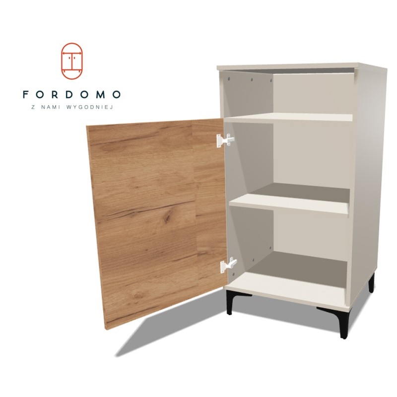 Kontenerek na nóżkach jednodrzwiowy + część otwarta