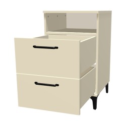 Kontenerek na nóżkach z szufladami + część otwarta