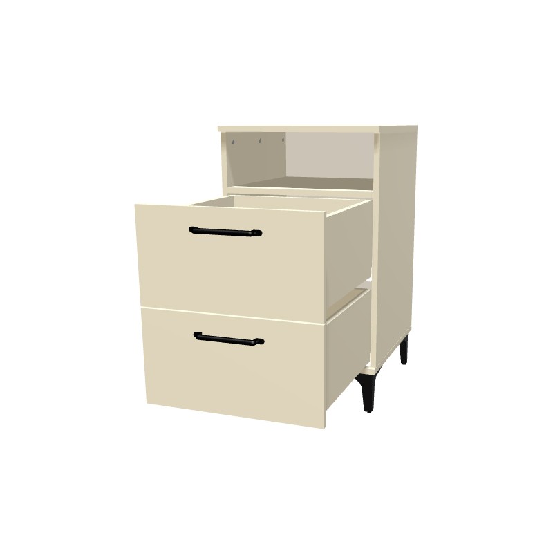 Kontenerek na nóżkach z szufladami + część otwarta