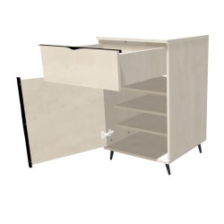 Kontenerek na nóżkach jednodrzwiowy z szufladą