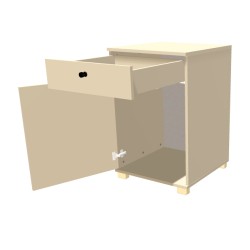 Kontenerek na nóżkach jednodrzwiowy z szufladą