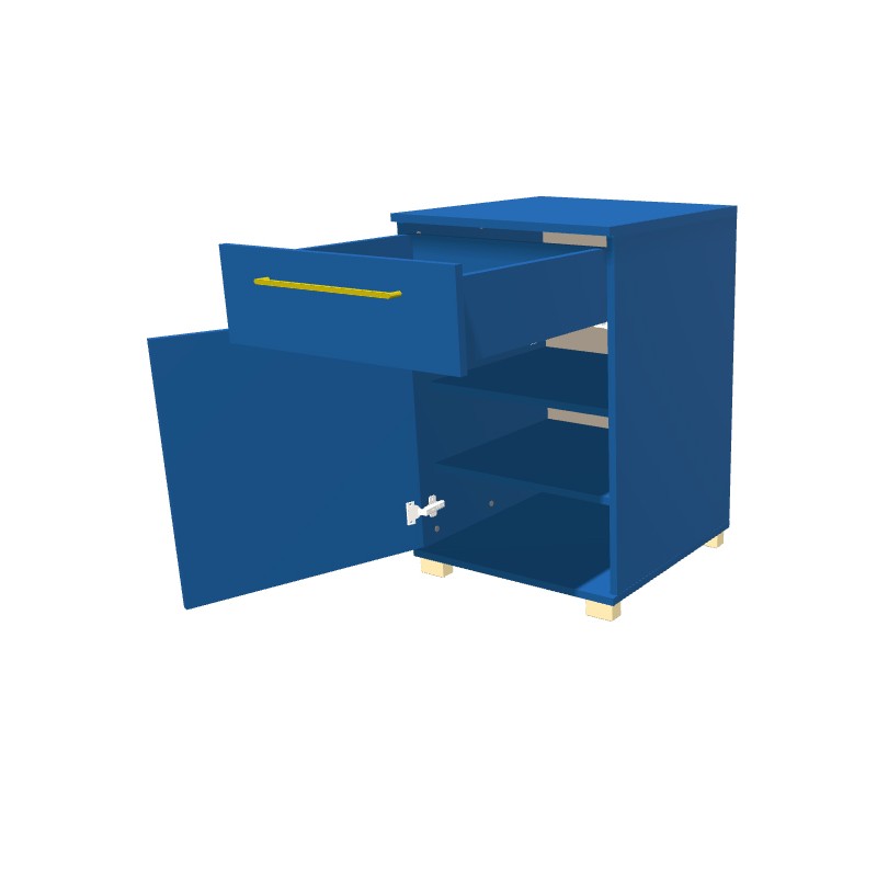 Kontenerek na nóżkach jednodrzwiowy z szufladą