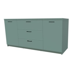 Komoda na cokole dwudrzwiowa z szufladami