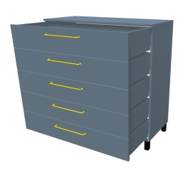 Komoda na nóżkach z szufladami