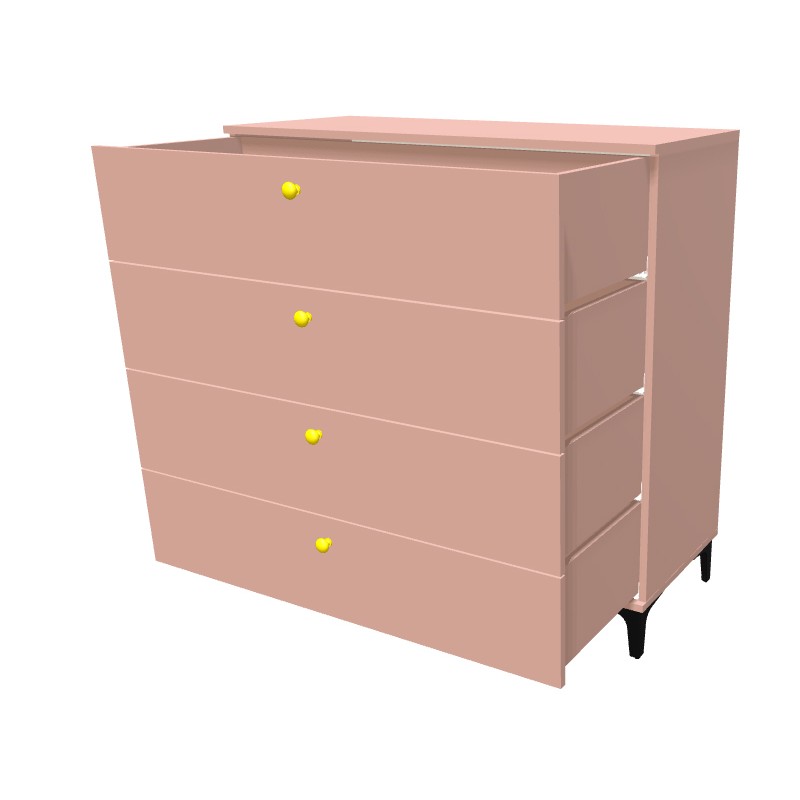 Komoda na nóżkach z szufladami