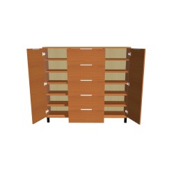 Komoda na nóżkach dwudrzwiowa z szufladami