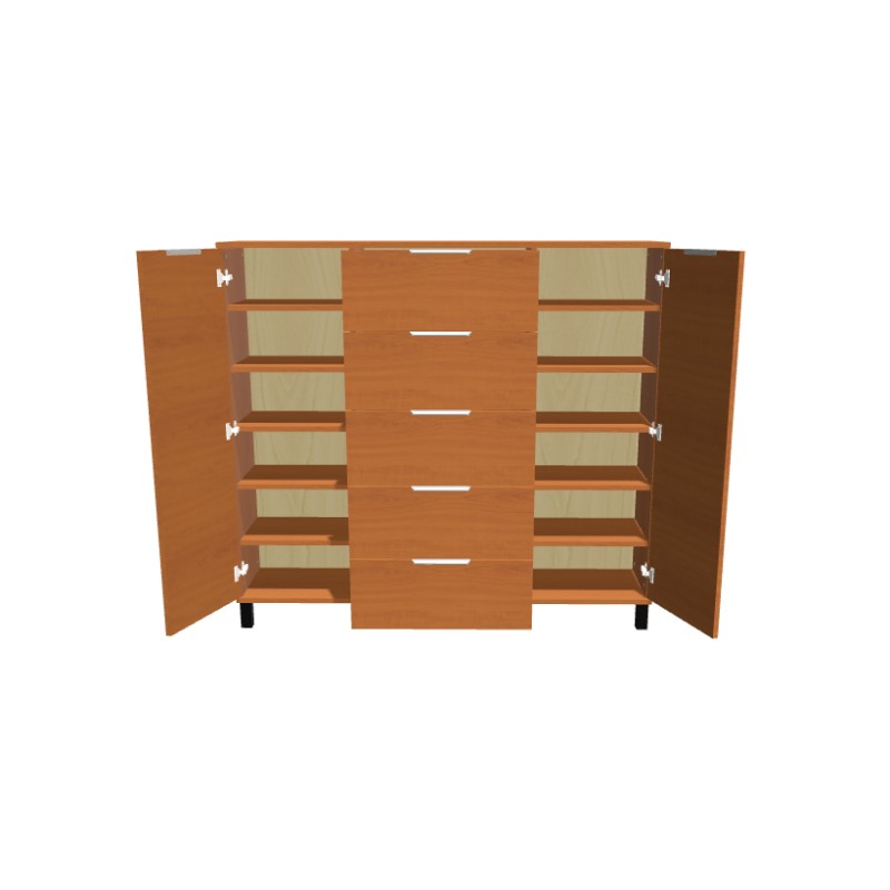 Komoda na nóżkach dwudrzwiowa z szufladami