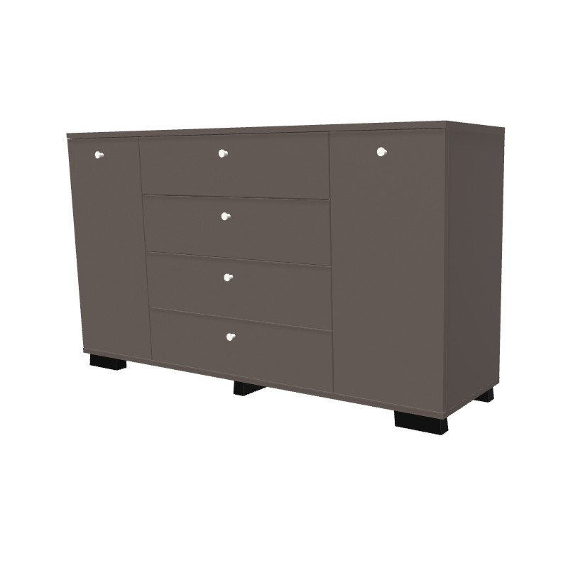 Komoda na nóżkach dwudrzwiowa z szufladami