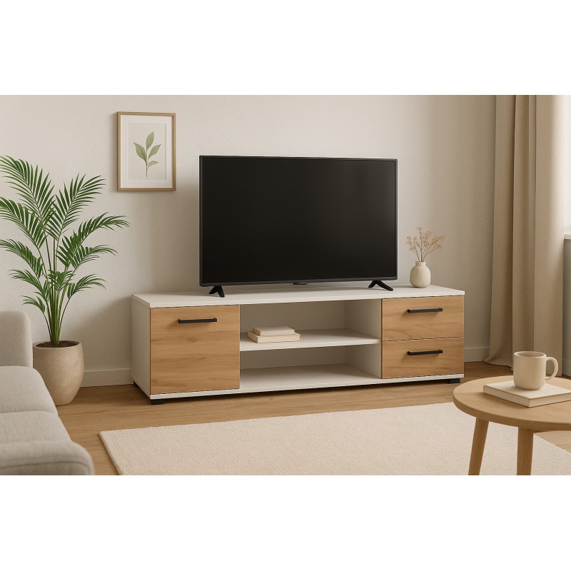 Szafka RTV stojąca na nóżkach z edycją 3 modułów